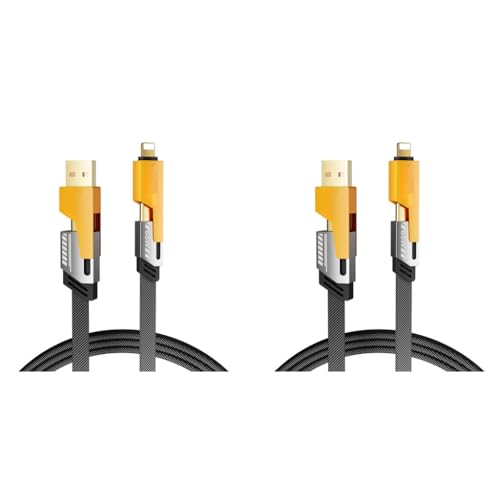 Verilux® 4 in 1 USB to Type C Cable 3.3Ft PD 65W Fast Charging Data Transfer Support Thunderbolt Light-ning Type A Equipment for iPhone 16 15 Galaxy S25 S24 MacBook iPad 2 PCS Verilux® 4 in 1 USB to Type C Cable 3.3Ft PD 65W Fast Charging Data Transfer Support Thunderbolt Light-ning Type A Equipment for iPhone 16 15 Galaxy S25 S24 MacBook iPad 2 PCS